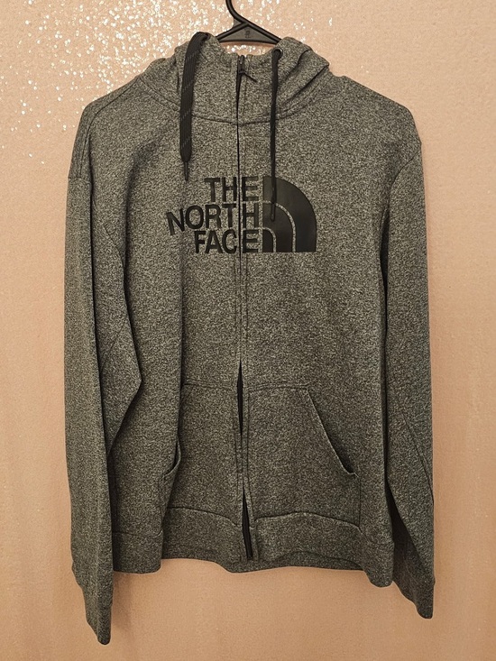 The North Face Other - The North Face Gray Heather Zip-Up Hoodie with Black Logo